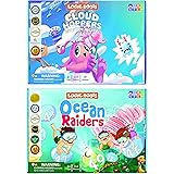 Logic Roots Addition and Subtraction Games - Pack of 2, Ocean Raiders and Cloud Hoppers, Math Board Games & STEM Toys for 6 -