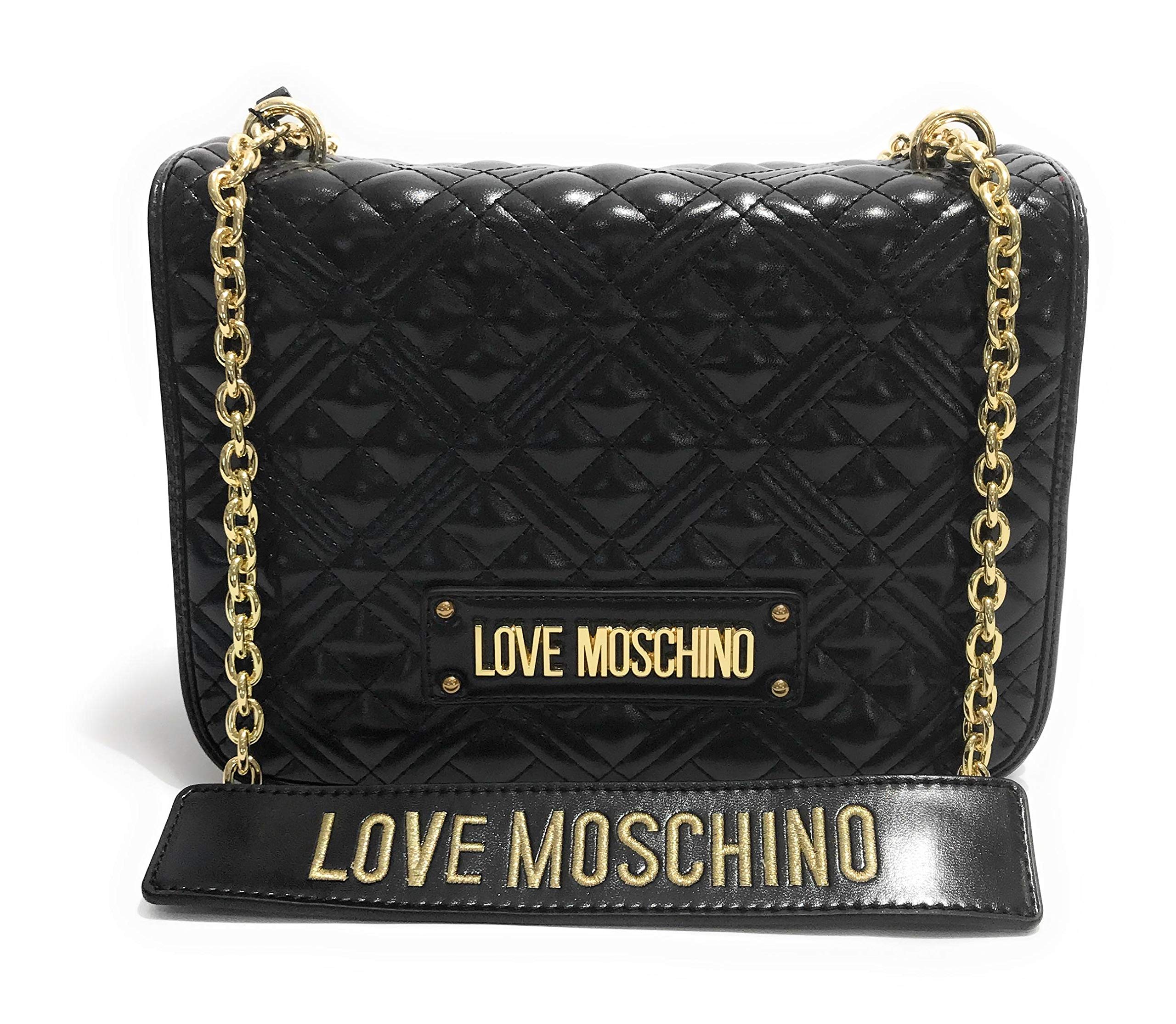 Love Moschino Women’s BORSA QUILTED NAPPA PU Women's Bag, Black, Normale