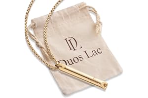 DUOS LAC Breathing Necklace: A Powerful Tool for Anxiety Reduction, Meditation, and Inner Peace. Experience Serenity with Premium Stainless Steel Pendant and Luxurious Chain, Perfect for Men and Women