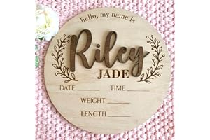 Personalized Baby Announcement Sign, Custom Baby Name, 3D Wood Baby Birth Stats, Hospital Baby Sign, Newborn Gift, Newborn Ba