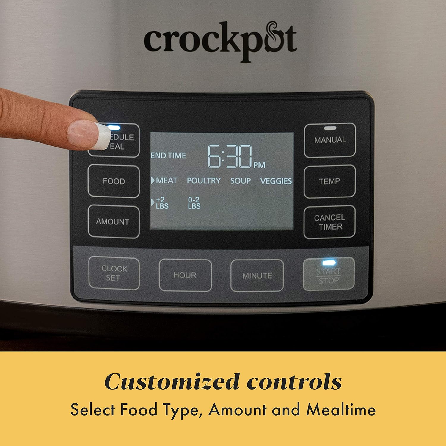 Crock-pot 2137020 MyTime Technology, 6-Quart Programmable Slow Cooker, Stainless Steel: Kitchen & Dining