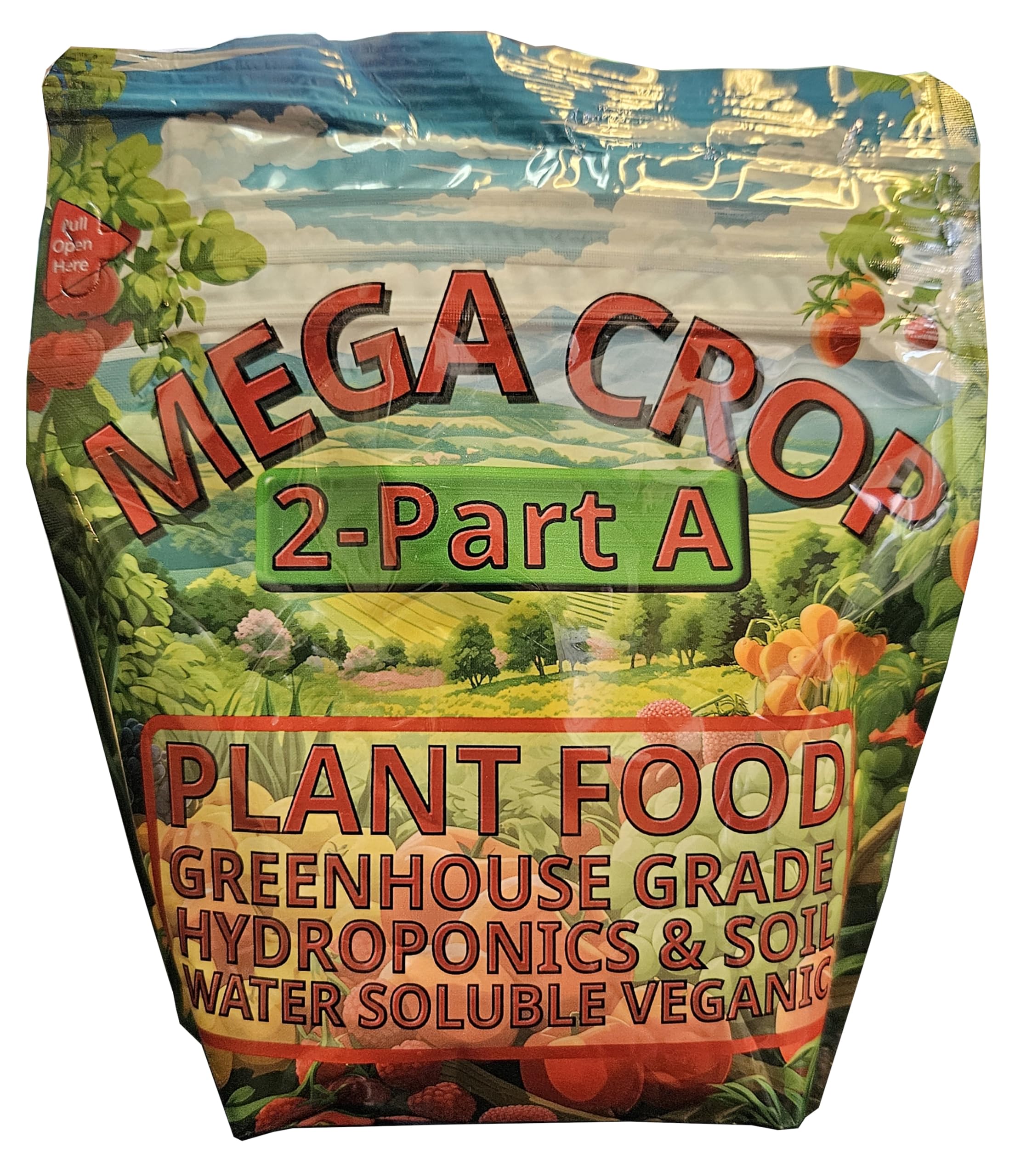 Mega Crop 2-Part A Hydroponic and Soil Base Nutrient Fertilizer for Plants with Organics NPK compatible Jacks 5-12-26