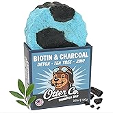 Otter co. Biotin Detox Shampoo Bar – Charcoal & Tea Tree Oil, Rosemary, Turmeric, Green Tea, Zinc – Vegan, Sulfate Free & Non Toxic – Women and Mens Shampoo, All Hair Types, Made in USA