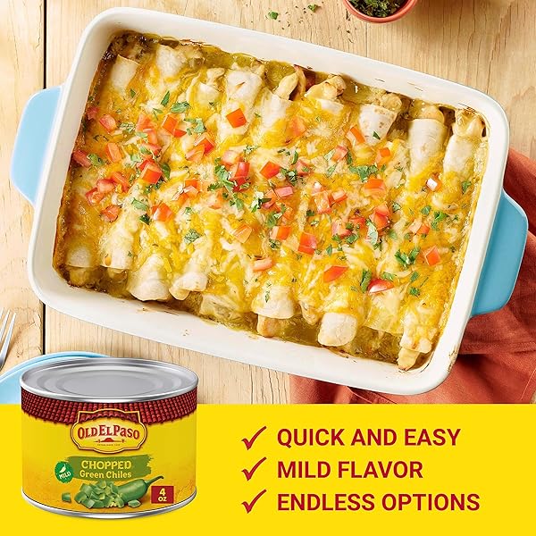 OLD EL PASO MILD CHOPPED GREEN CHILES, 4 OZ.