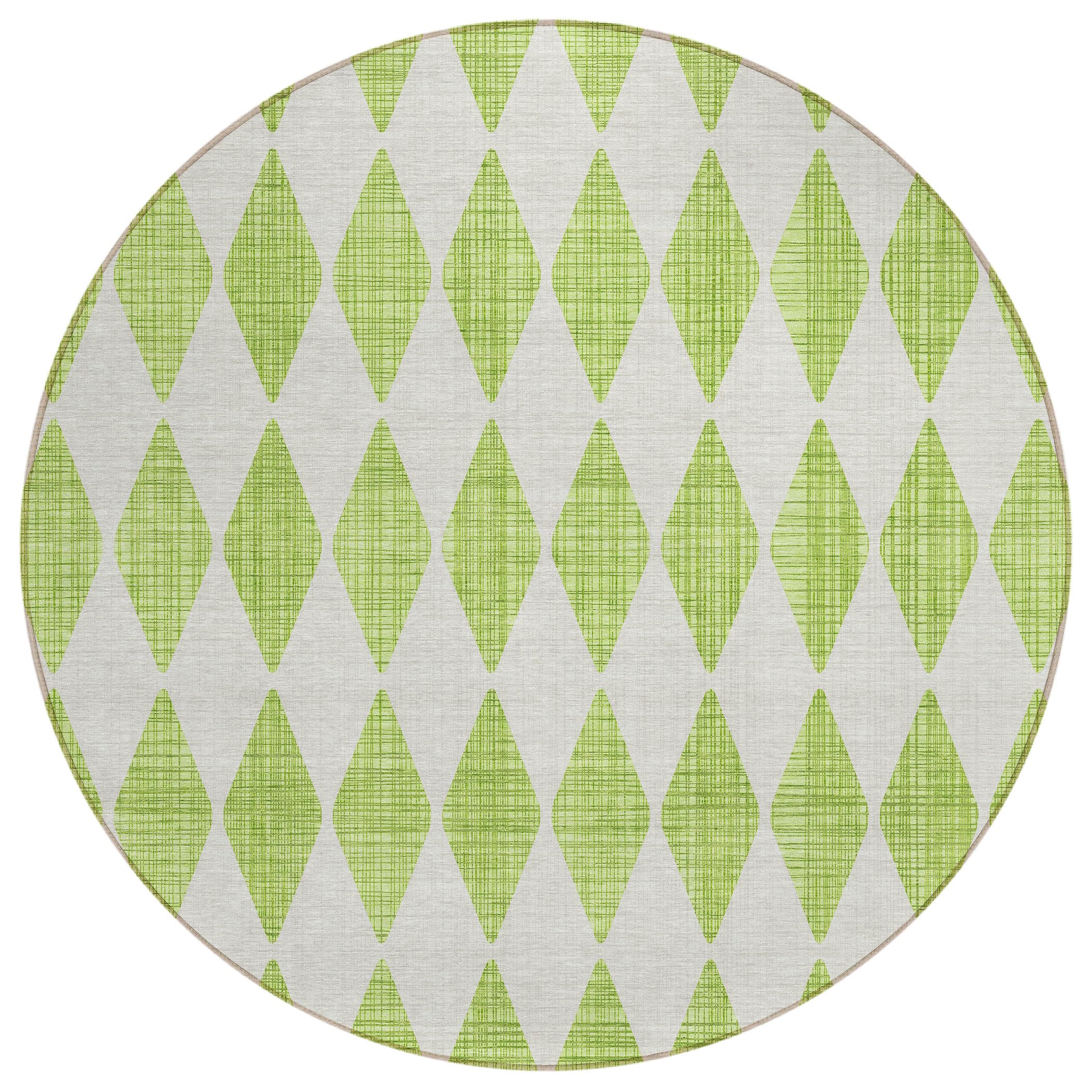 Addison Rugs Chantille ACN578 Lime 8′ x 8′ Indoor Outdoor Round Rug, Easy Clean, Machine Washable, Non Shedding, Bedroom, Living Room, Dining Room, Kitchen, Patio Rug