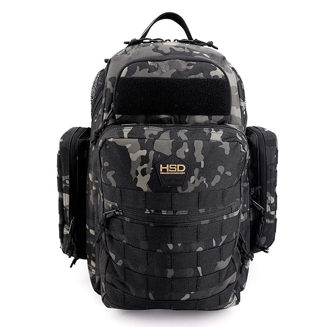 HSD Diaper Bag Backpack for Dad, Large Baby Bag for Men, Military