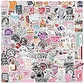 150 PCS Holographic Book Stickers for Kindle, Aesthetic Romance Bookish Sticker Pack, Waterproof Glitter Vinyl Reading Booktok Decals for for Adults Book Lovers, Journals, Water Bottles & Scrapbooking