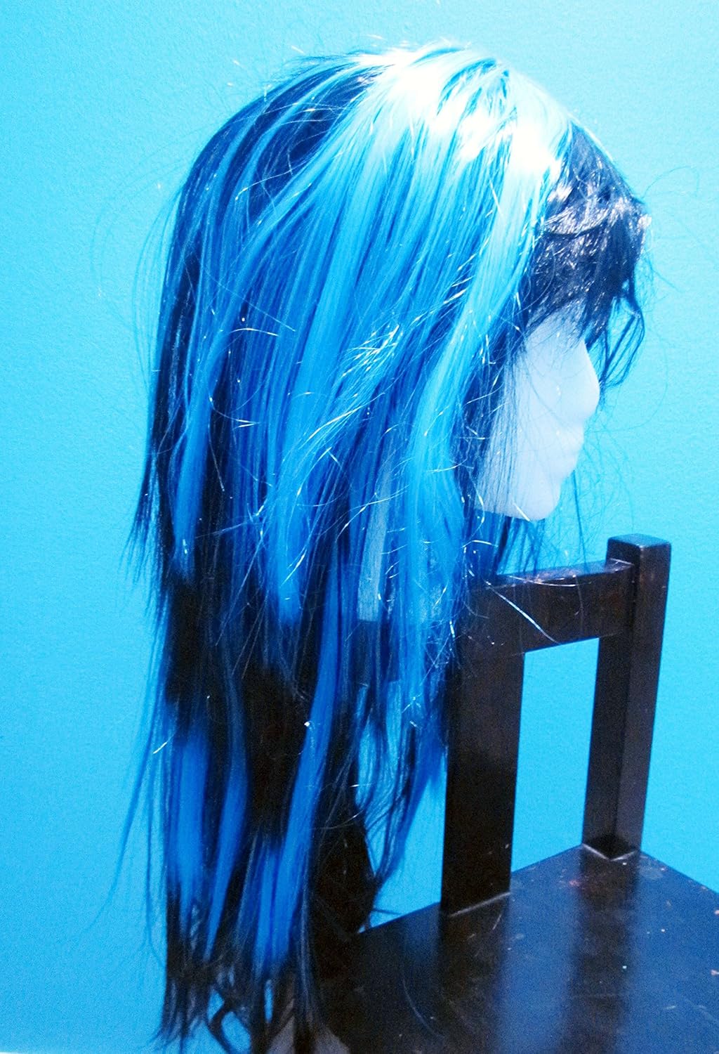 Economy Costume Flashing LED Goth Wig Gothic (BLUE) Clothing
