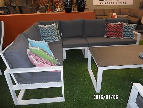 Lounge Banc De Coin Basse Série Pina Colada Gris Clair