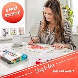 Crafts 4 ALL Watercolour Paint Set 12 Premium Colours with 3 Brushes view 7