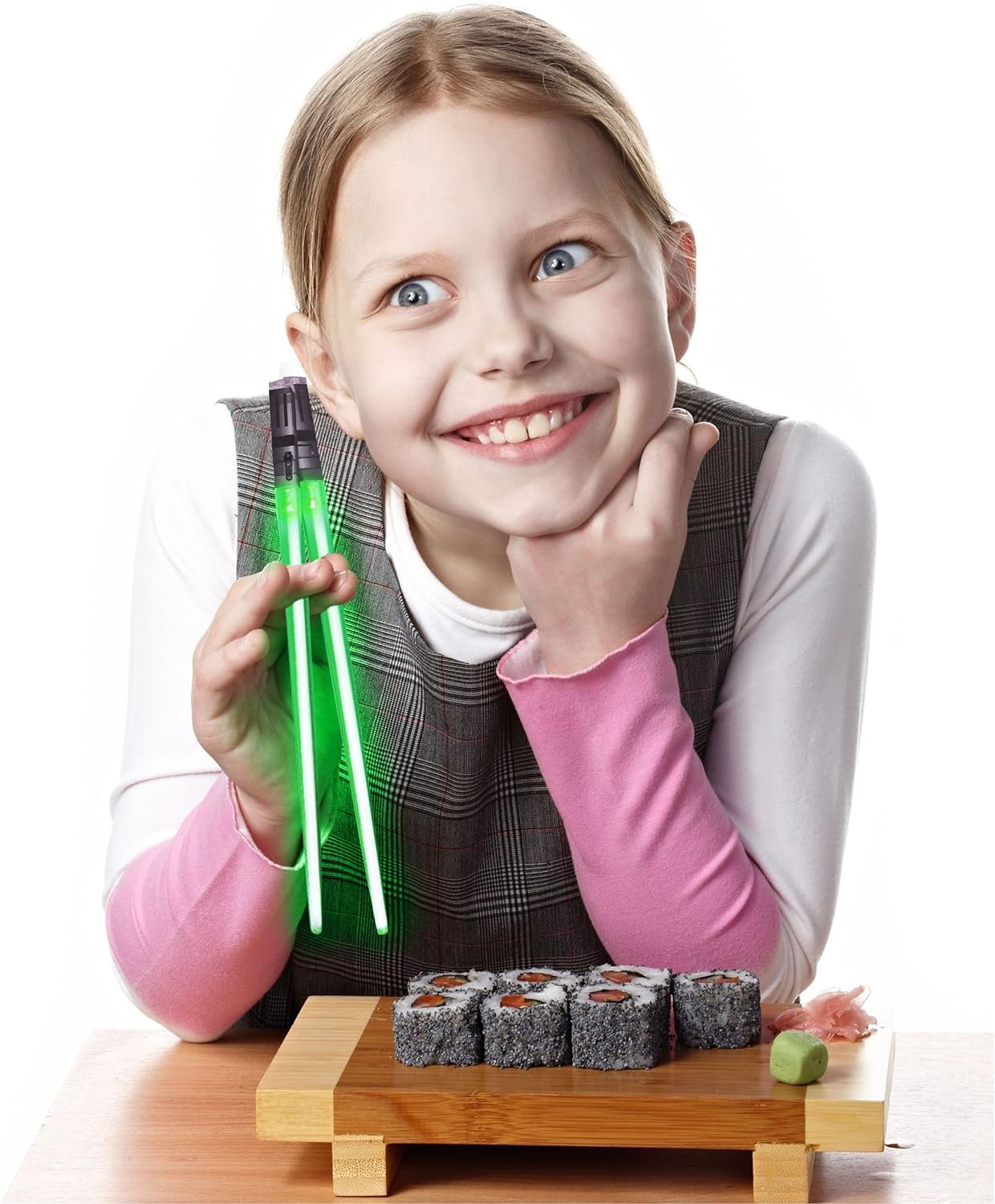 ChopSabers Lightsaber Led Light Up Chopsticks (1 Pair, Green), 1 Par - Image 3