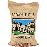 Small Brown Dry Lentils | 5 LBS Plastic Free Packaging | Family Farmed in Washington State | 100% Desiccant Free | Non-GMO | 