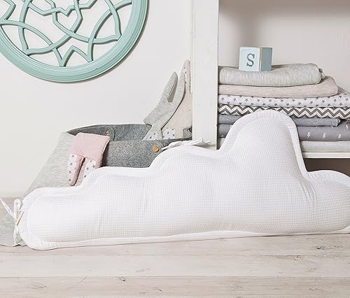 Amazon Com White Baby Crib Bumper Long Cloud Pillow Decorative
