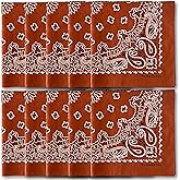 The Peacock Crew Premium Soft Cotton Bandanas Pack for Men and Women Paisley 22 x 22 inches