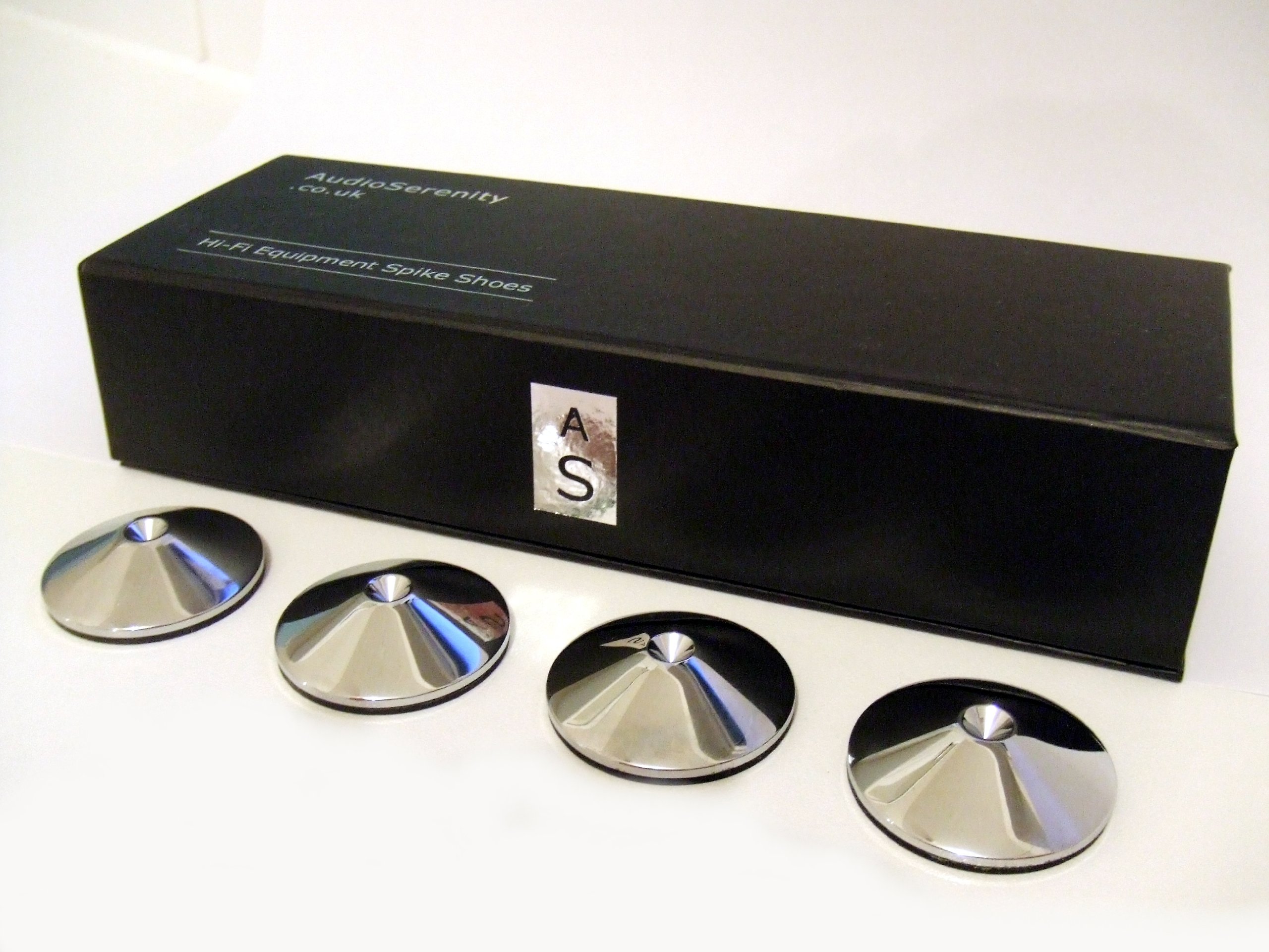 AudioSerenity Set of 4 Polished Chrome Hi-Fi Spike Shoes