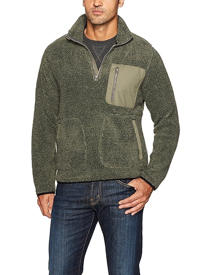 Woolrich Herren Glacier View Sherpa Fleece Half Zip Fleecejacke
