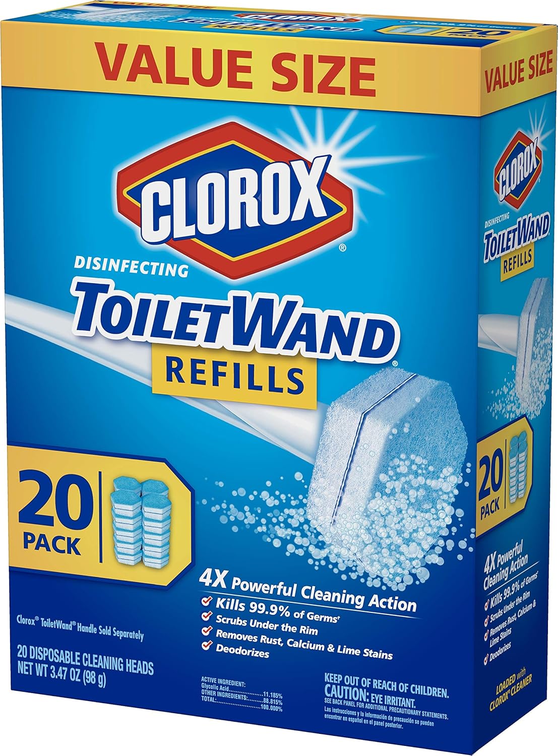 Clorox ToiletWand Disinfecting Refills, Disposable Wand Heads - 20 Count: Health & Personal Care
