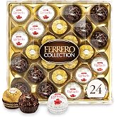 Ferrero Collection Assorted Chocolate Candy Gift Box, 24 Ct, 9.1 oz | Assorted chocolates in a box with dark chocolate, milk chocolate and coconut flavors for snacking