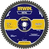 IRWIN Metal-Cutting Circular Saw Blade, 7-1/4", 68T, 4935560