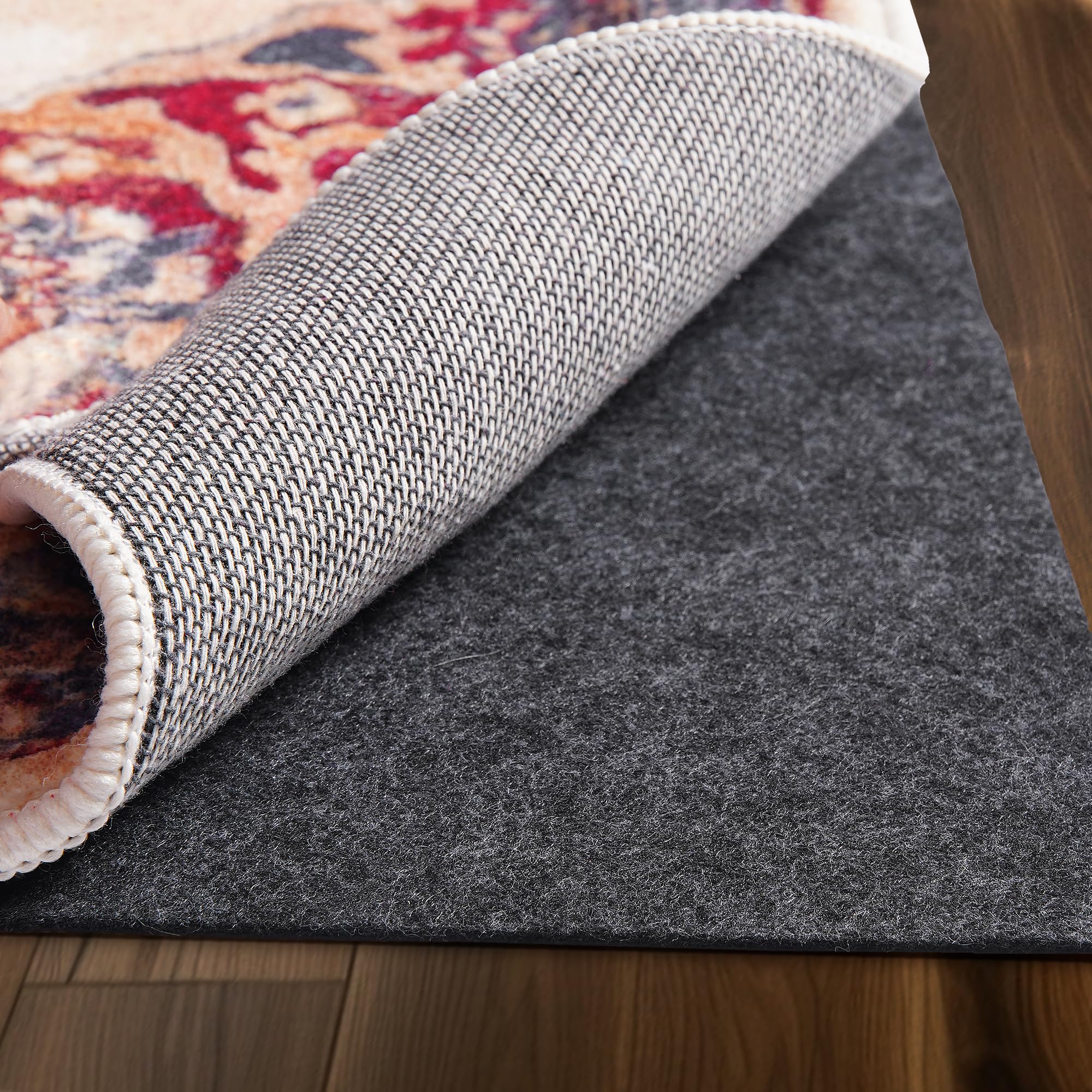 Photo 1 of ***(HEAVILY USED/ MINOR DAMAGE)***Non Slip Rug Pad Gripper, 1/10" Thick Felt Cushioned Carpet Pad with TPE Backing, Waterproof Under Area Rug Pads, for Hardwood Floors, Vinyl, Laminate, Stone, Carpet & Tile (36"x144")