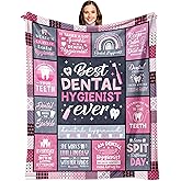 Stbyiz Dental Hygienist Gifts Blanket 60" X 50", Dental Hygienist Appreciation Gifts for Women, Dental Hygiene Presents, Birthday Gifts for Dental Hygienist, Dental Hygiene Student Must Haves