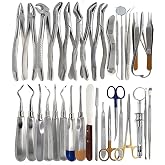 Premium Quality 77 Pcs Dental Oral Extraction Extracting Forceps Elevators Instruments Set Kit