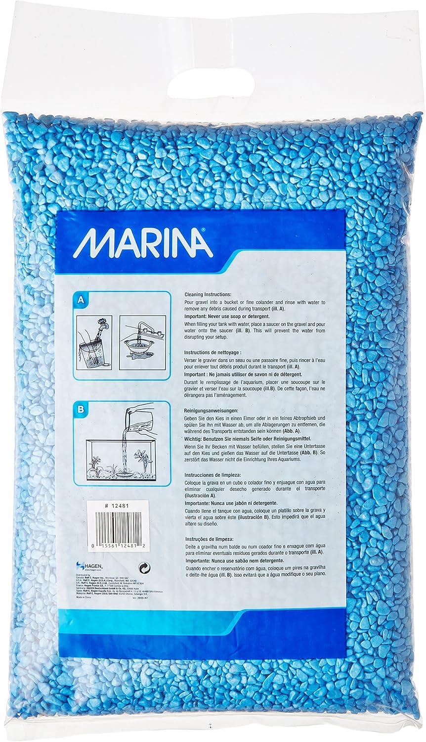 Marina Decorative Aquarium Surf Gravel 10 Kg Blue Amazon Co Uk