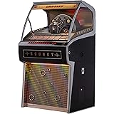 Crosley CR1210A-BK2 Rocket Full Size Vinyl Jukebox with Bluetooth - Holds 70 45-RPM Vinyl Records, Black