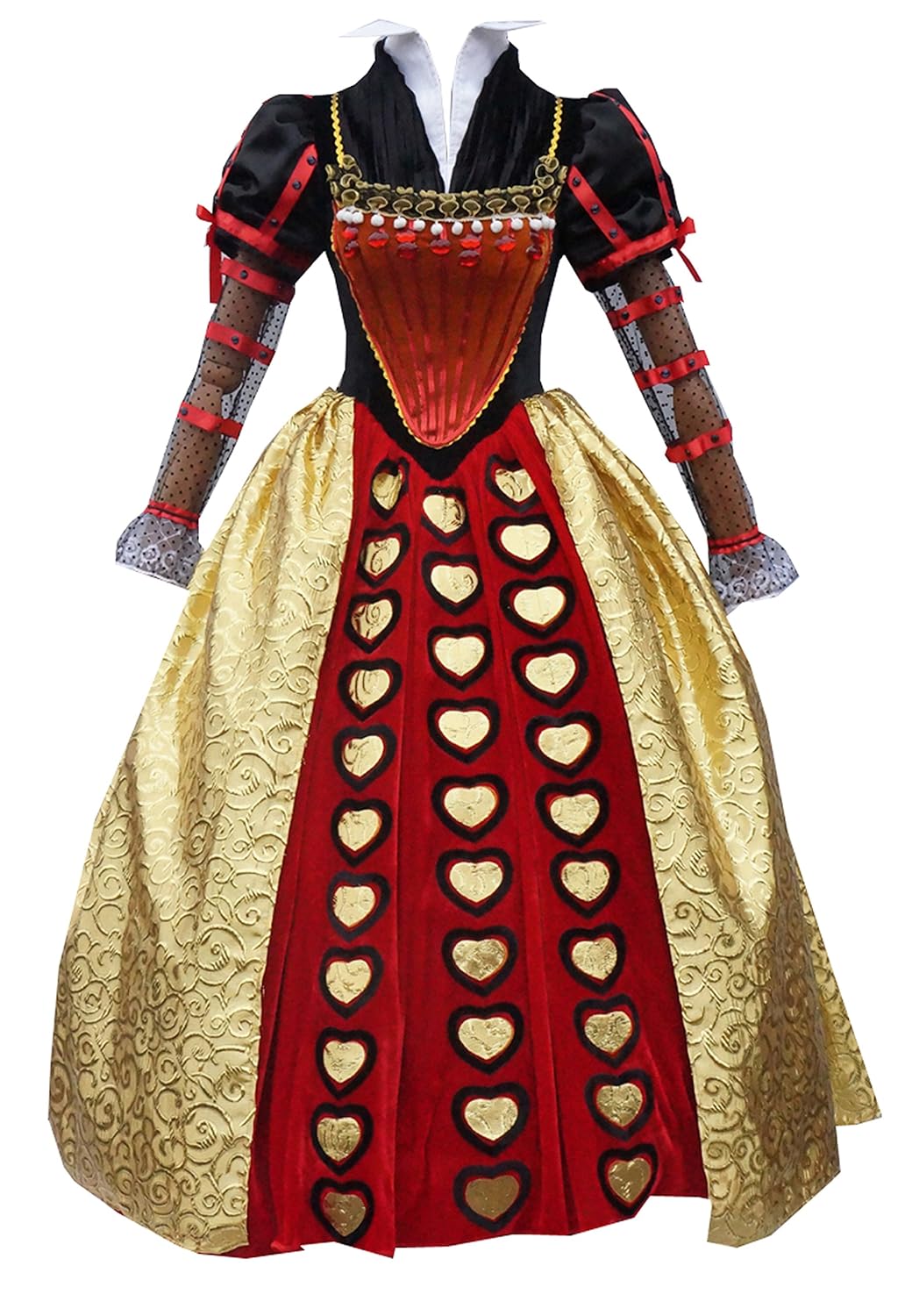 Women's Red Queen Long Dress Cosplay Costume - DeluxeAdultCostumes.com