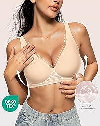 OEAK Womens Deep V Bras Comfortable Bra Support