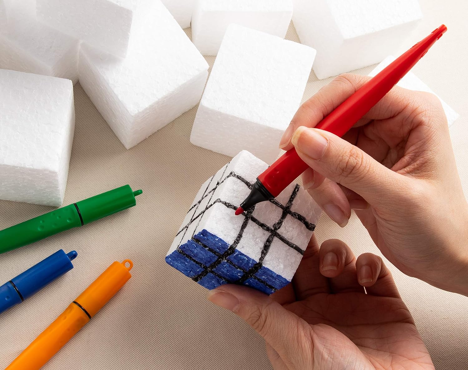 Genie Crafts Craft Foam Blocks 36Piece Polystyrene Foam Blocks for