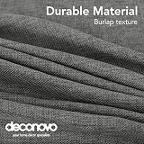 Deconovo Solid Faux Linen Rectangle Tablecloth 51x87in Grey Water Resistant view 5