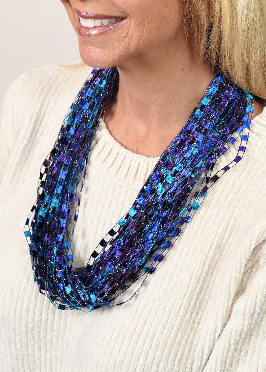Scarf necklace with magnetic clasp Clearance