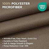 Joydeco Blackout Curtains 95 Inch Length 2 Panels Thermal Insulated Khaki view 2