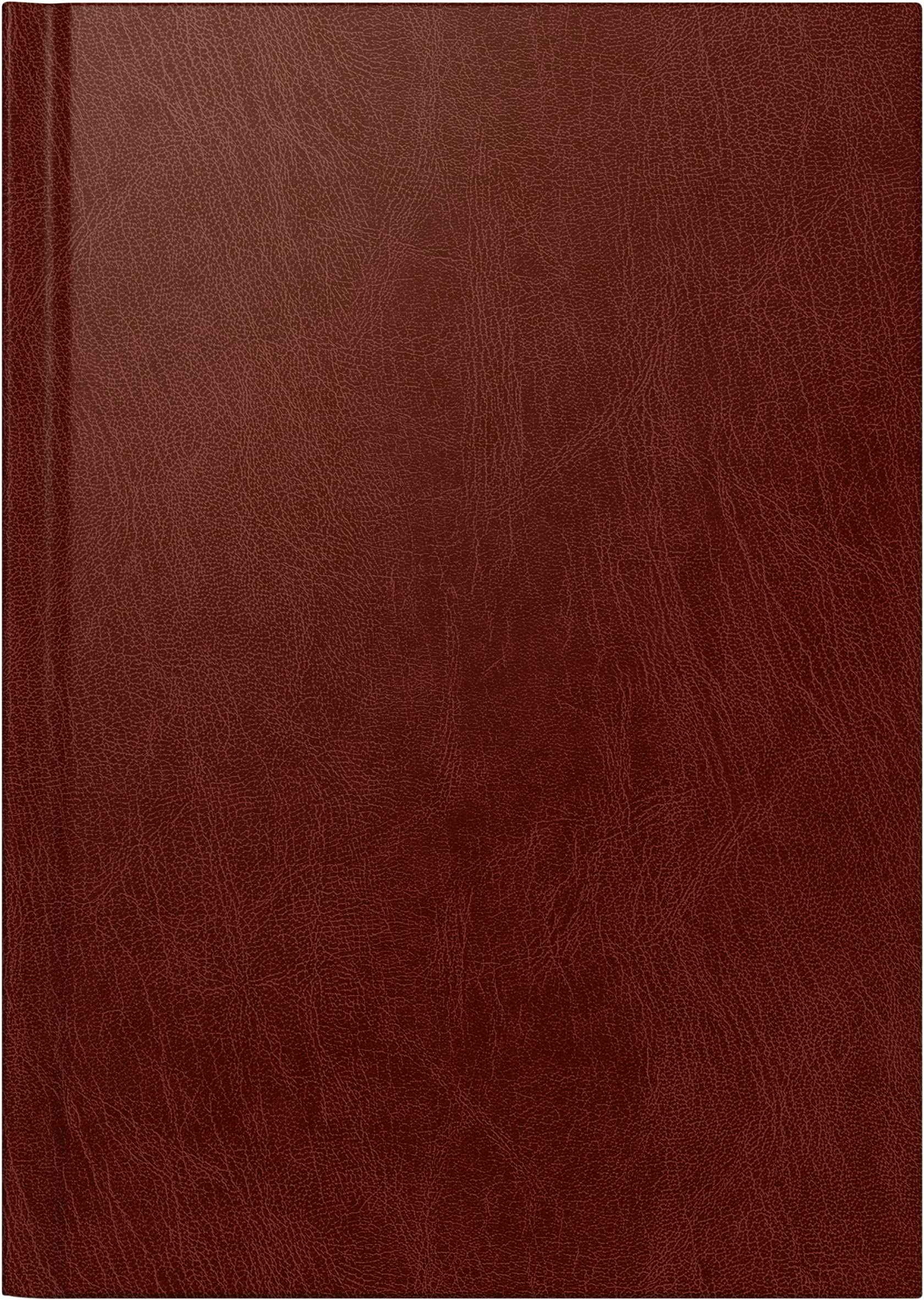 BRUNNEN Daily calendar model 795 2024, 1 page = 1 day, sheet size 14.5 x 20.6 cm, wine red
