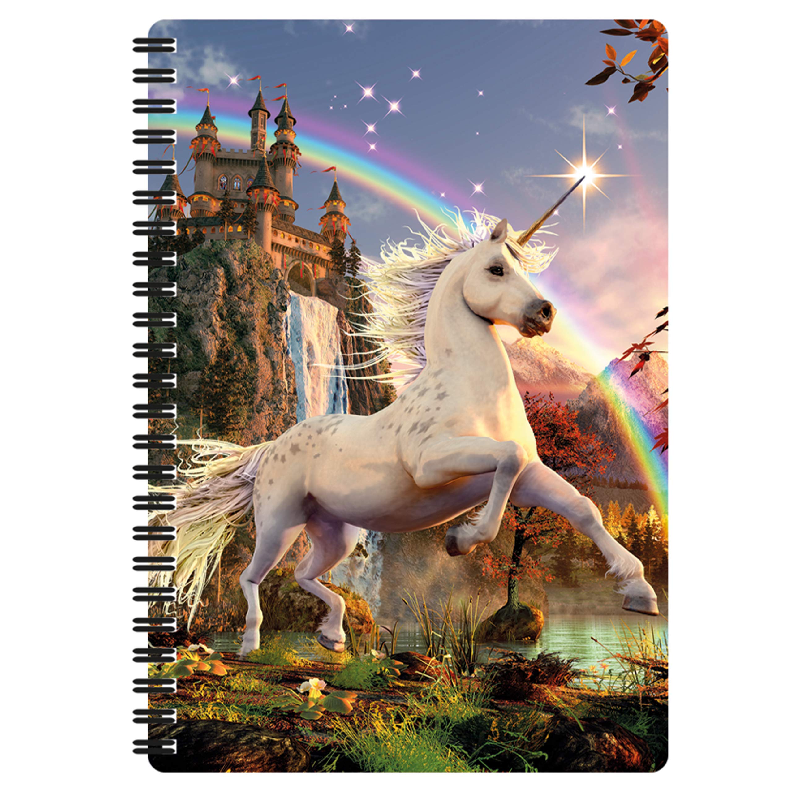 3D LiveLife A5 Notebook - Unicorn Evening Star from Deluxebase. 80 Page Lenticular Unicorn Notebook. Superb School or Office Stationery with Artwork from Artist David Penfound