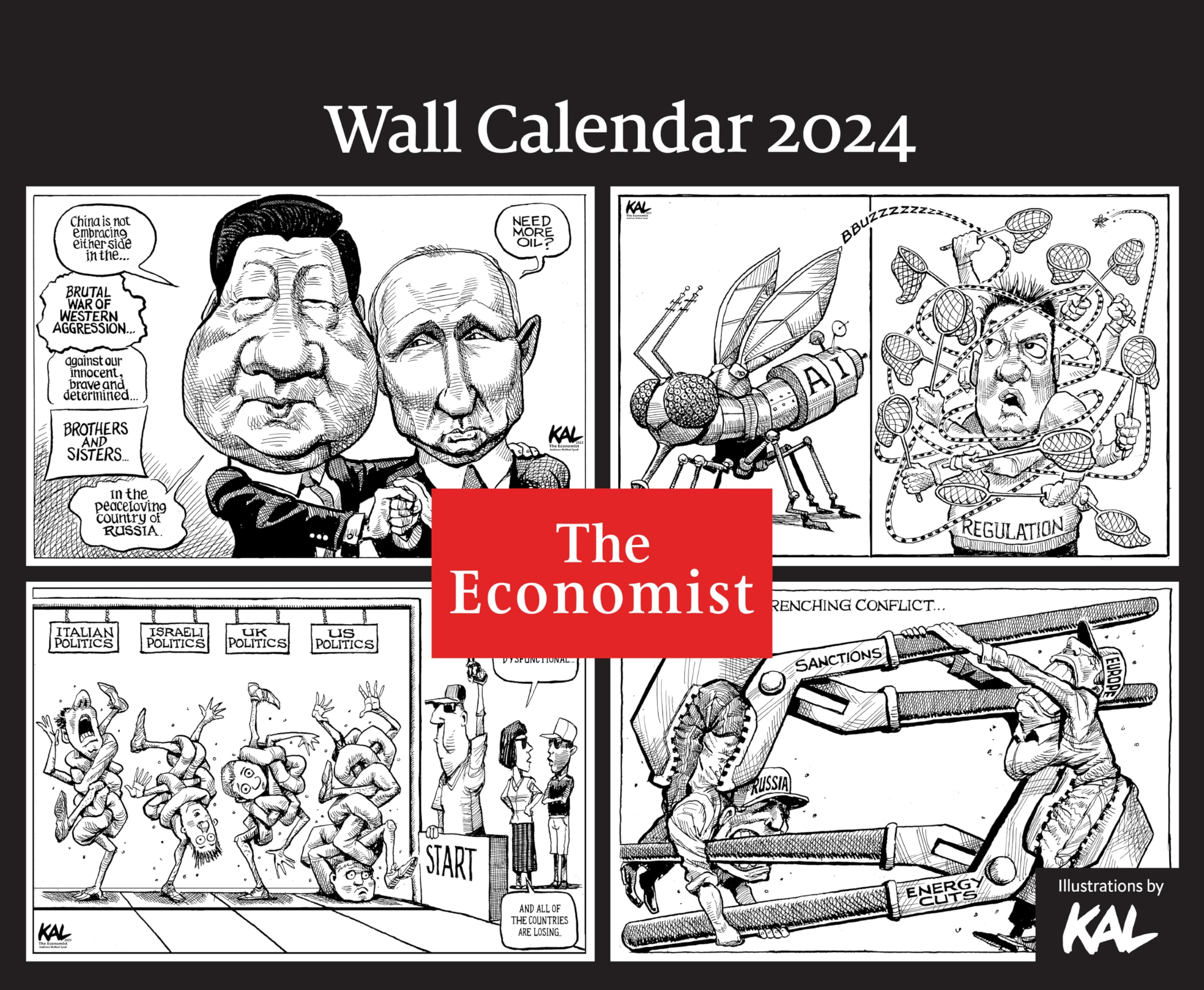 The Economist Diaries 2024 - A4 Wall Calendar