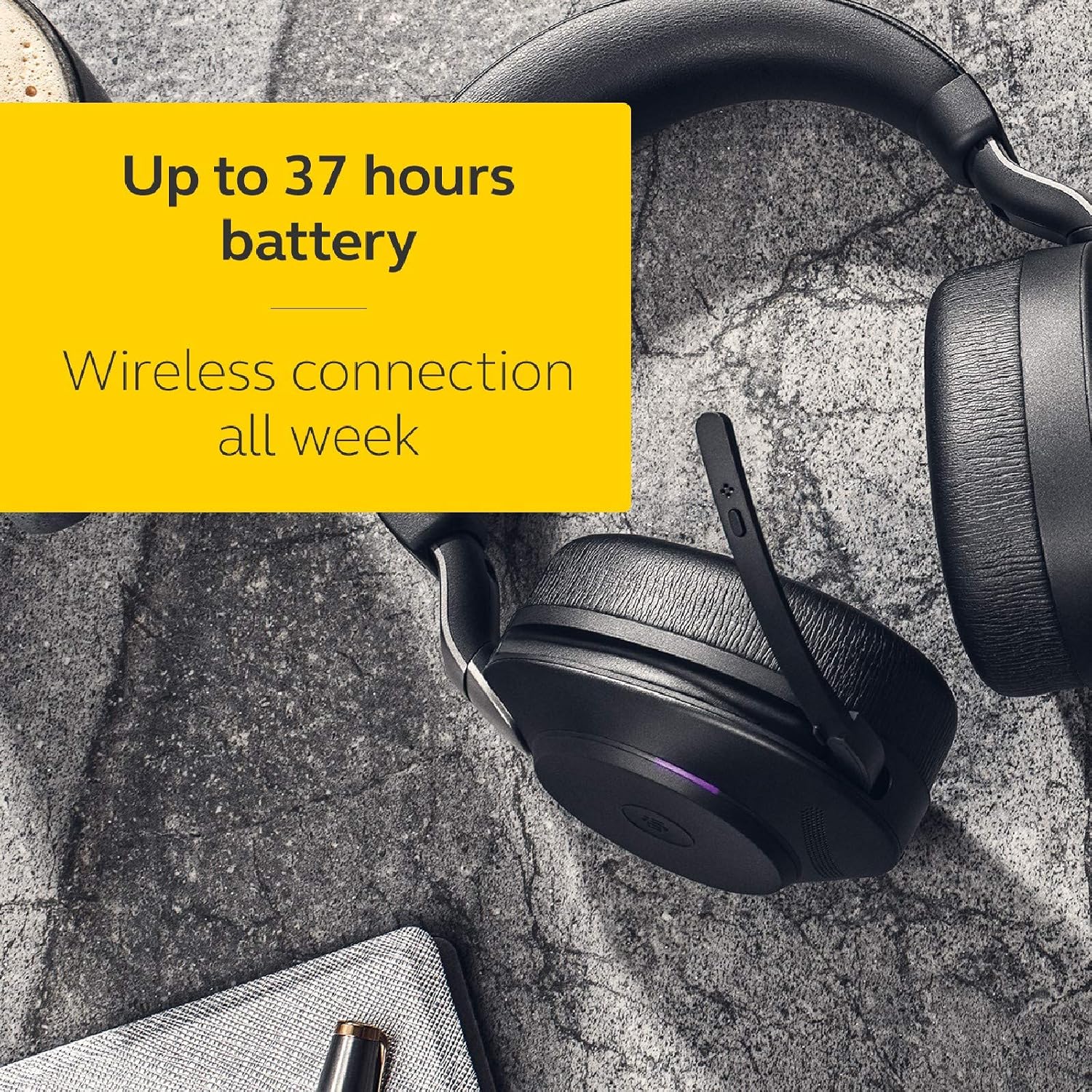 Jabra Evolve2 85 Wireless PC Headset, Noise Cancelling Microsoft Teams Certified Stereo Headphones With Long-Lasting Battery - Image 5