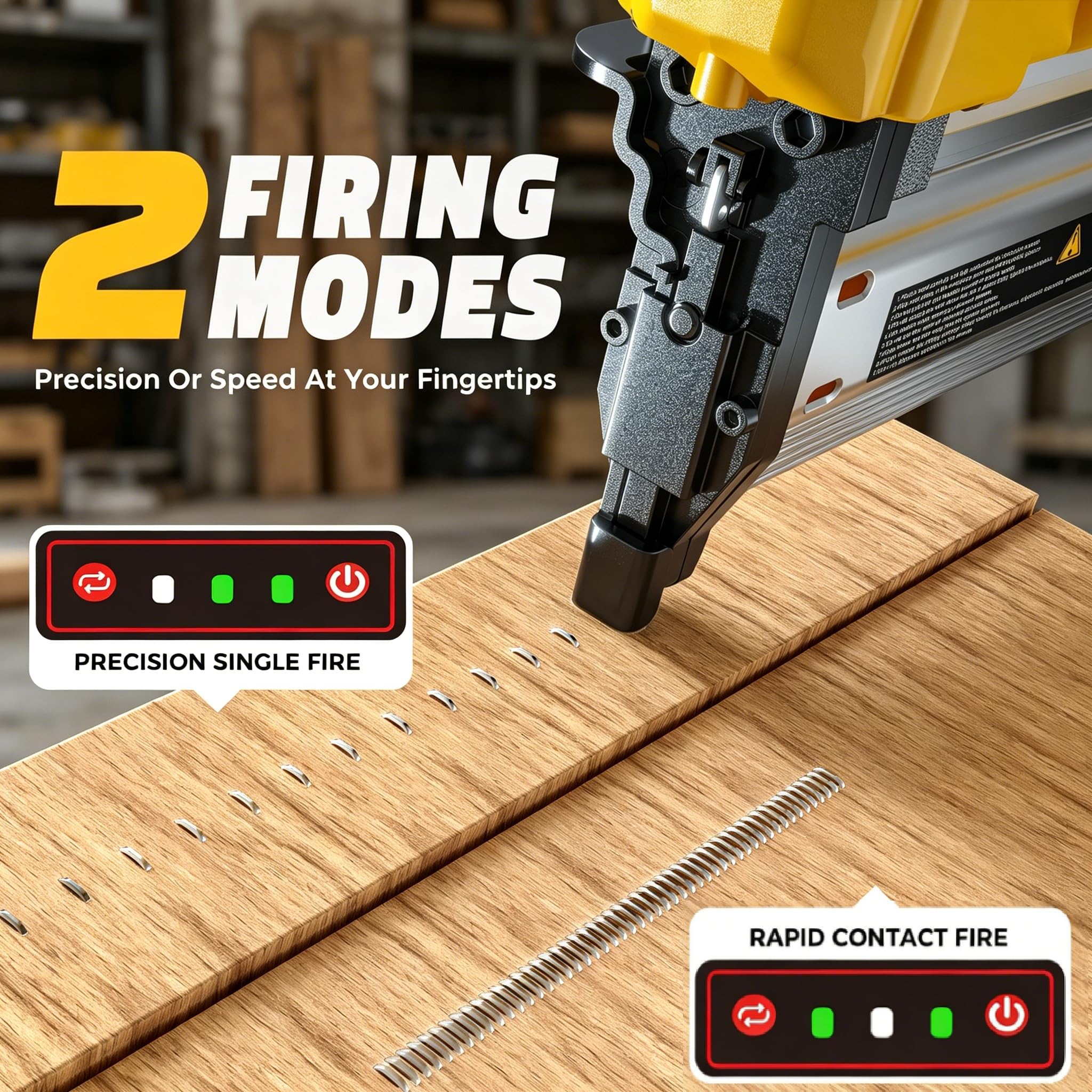 Condition photo showing New/Like New for mtiolhig cordless 2inch brad nailer compatible with dewalt 20v battery, 2-in-1 staple gun, 18 gauge