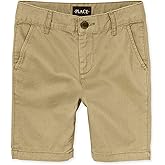 The Children's Place boys Stretch Chino Shorts, Flax, 4