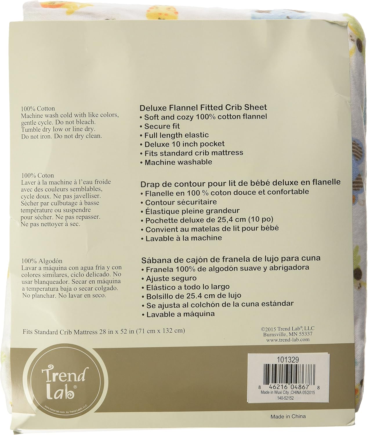 Trend Lab Jungle Friends Deluxe Flannel Fitted Crib Sheet Sheets Crib Bedding We Offer Various Famous Brand Www Klevering Com