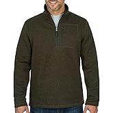 Coleman Men's Lightweight 1/4 Zip Sweater Fleece with Sherpa Collar - Comfortable Quarter Zip Design for Everyday Wear