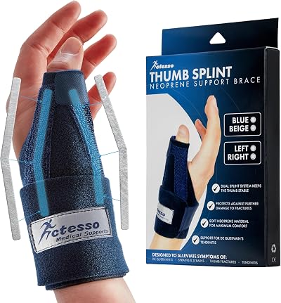 Actesso Neoprene Thumb Splint Brace Left Blue Spica – Thumb Support