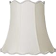 Creme Medium Scallop Bell Lamp Shade 10" Top x 16" Bottom x 15" Slant x 14.75 High (Spider) Replacement with Harp and Finial - Imperial Shade