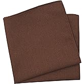 BELLUNO Solid Pocket Square for Men, Cotton and Linen Blend