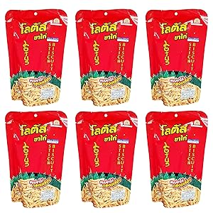 Lotus Doakbua Thai Biscuit Stick Snack (6 Pack, Total of 11.64oz)