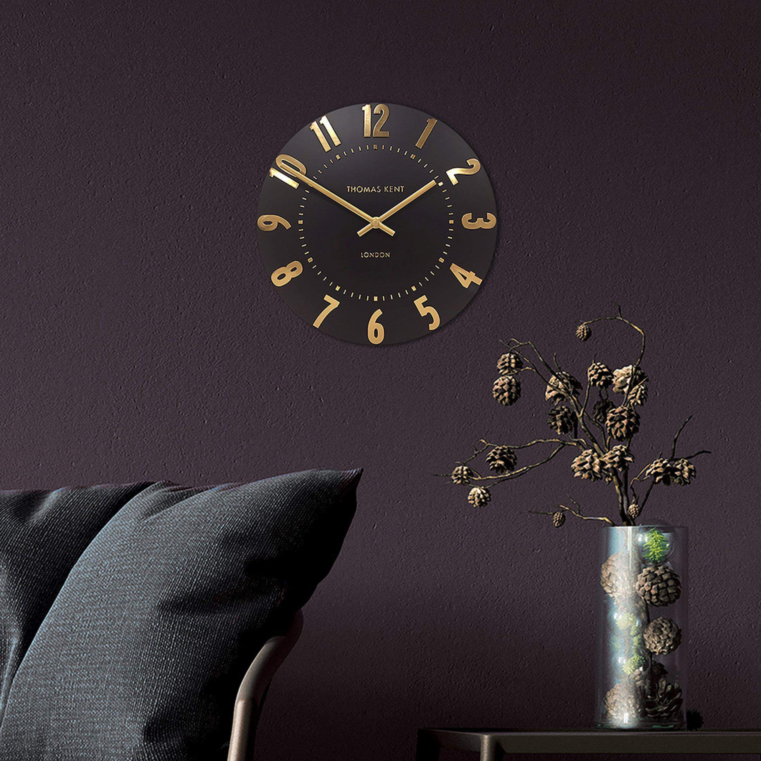 Thomas Kent Mulberry Wall Clock Onyx 12"