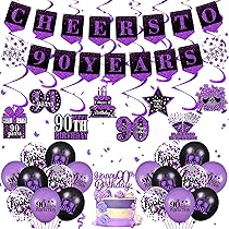 Purple 90th Birthday Decorations For Women BSL1 Men Purple 90th Birthday Banner Hanging Swirls 90th Birthday Balloons Happy 90th Birthday Cake Toppe 11751bd3 19ea 4513 Adfc 599c7b051f97.d2ec75e7f8f91ef6f288fd70eafef09f