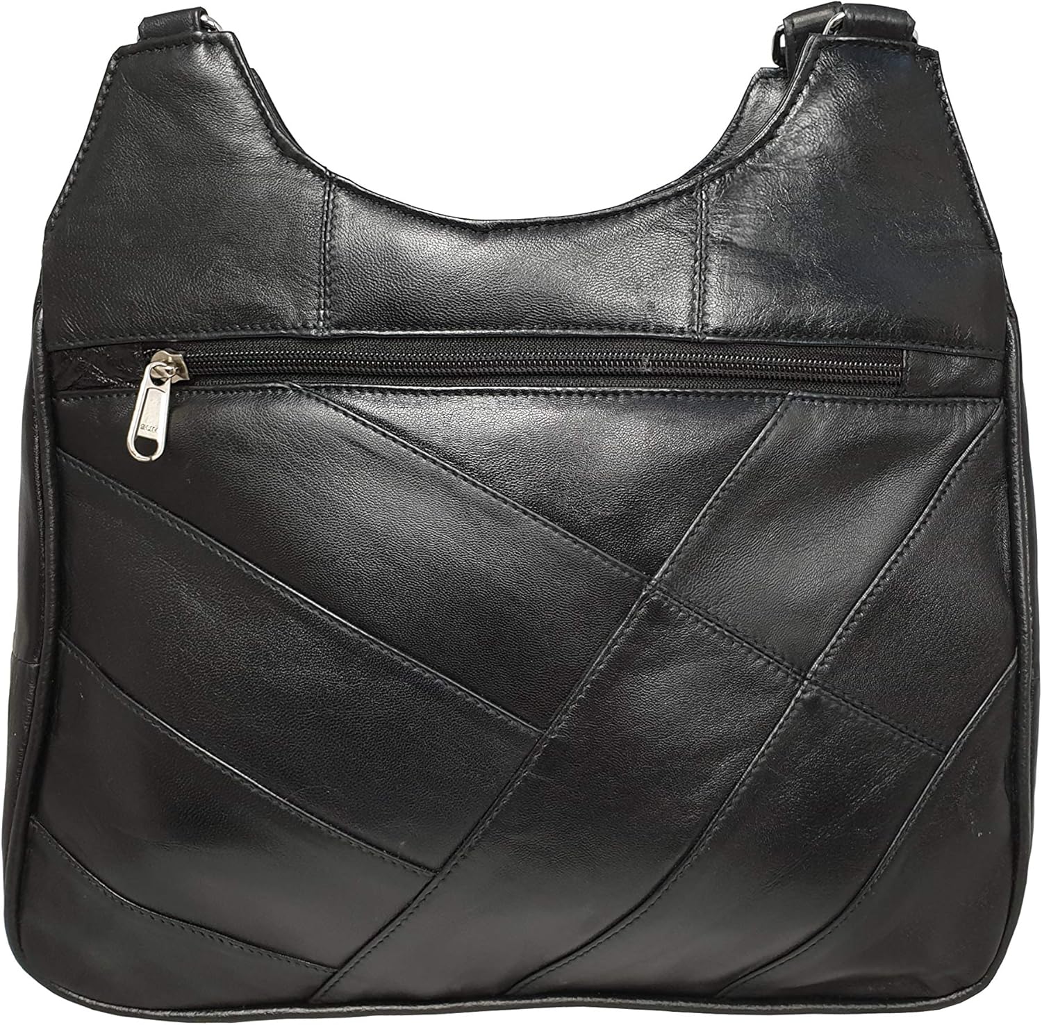 Quenchy London Ladies Real Leather Handbag, Womens Shoulder Hand Bag with 2 Top Handles, 8 Pockets - Image 5