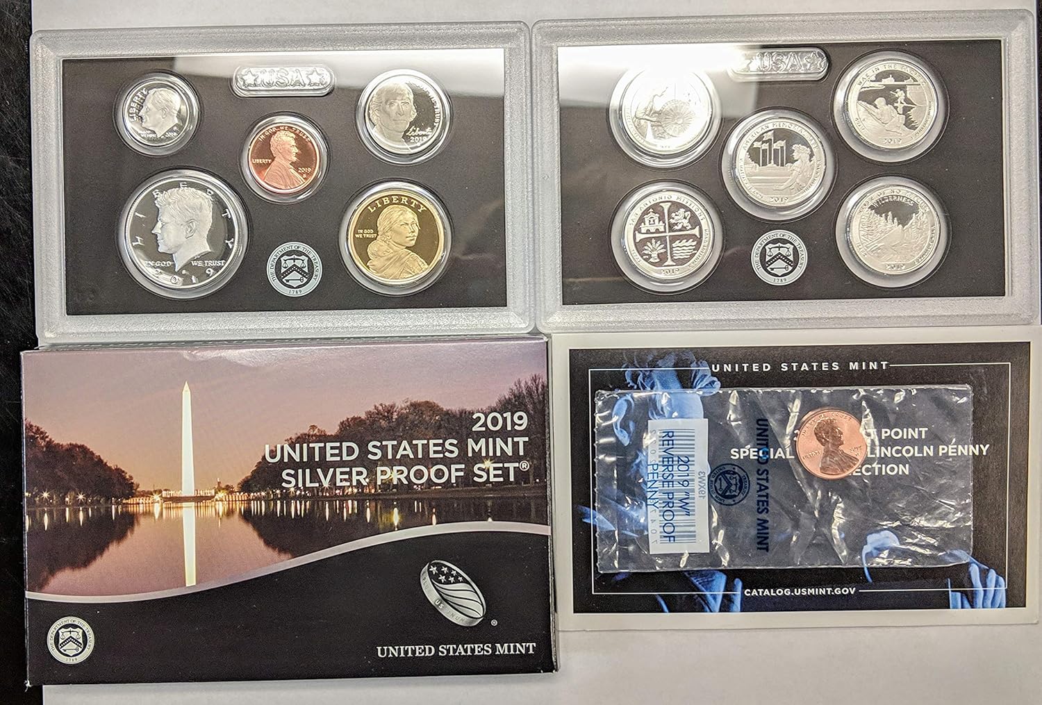 2019 S Silver Proof Set with WPenny Collectible Coins